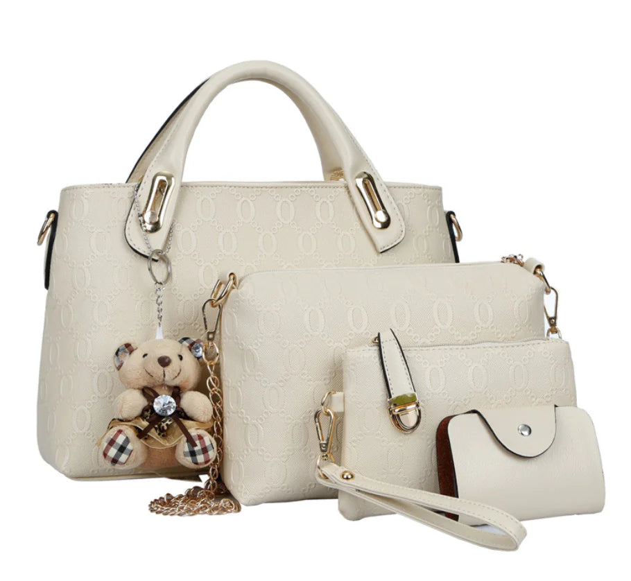 Bear Pendant Mother-Daughter Bag, Tote and Shoulder Bag