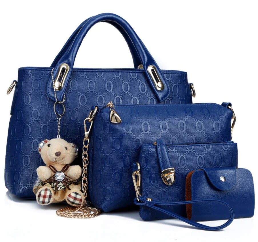 Bear Pendant Mother-Daughter Bag, Tote and Shoulder Bag