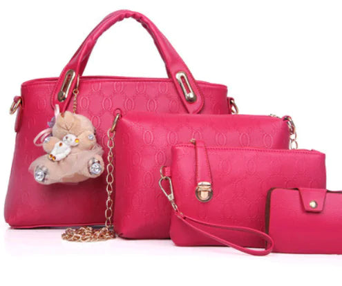 Bear Pendant Mother-Daughter Bag, Tote and Shoulder Bag