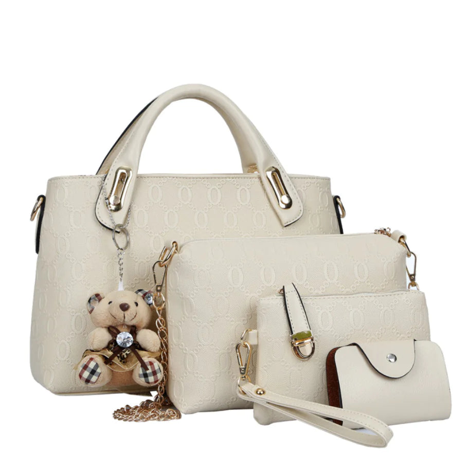 Bear Pendant Mother-Daughter Bag, Tote and Shoulder Bag